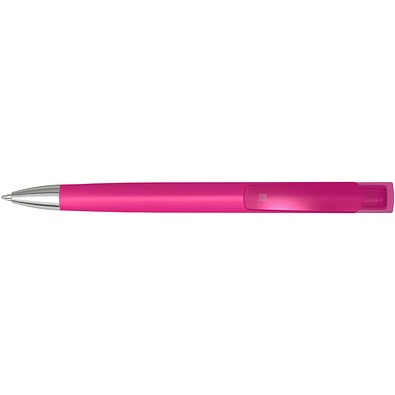 uma® Druckkugelschreiber TrinityGum, mit Metallspitze, blaue Mine, magenta