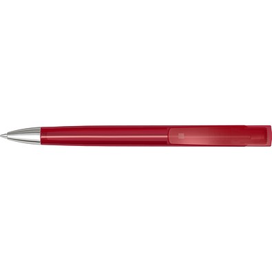 uma® TRINITY transparent SI Druckkugelschreiber, rot
