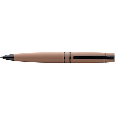 uma® Metall-Drehkugelschreiber VIP, blaue Mine, braun-gummiert