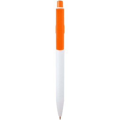Unica Kugelschreiber aus recyceltem Kunststoff (schwarze Mine), orange