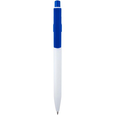 Unica Kugelschreiber aus recyceltem Kunststoff (schwarze Mine), royalblau