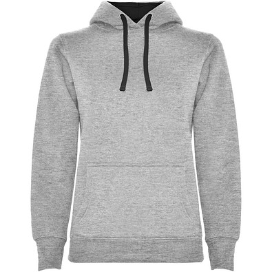Urban Kapuzenpullover für Damen, Marl Grey/schwarz, S