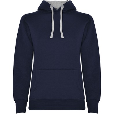 Urban Kapuzenpullover für Damen, Navy Blue/grau, S