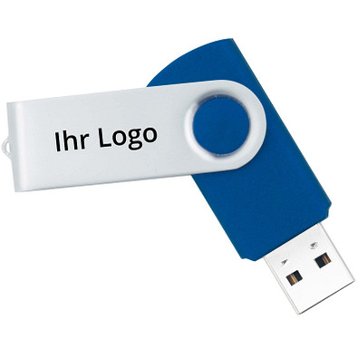 USB-Stick in Metallbox, 8 GB, blau