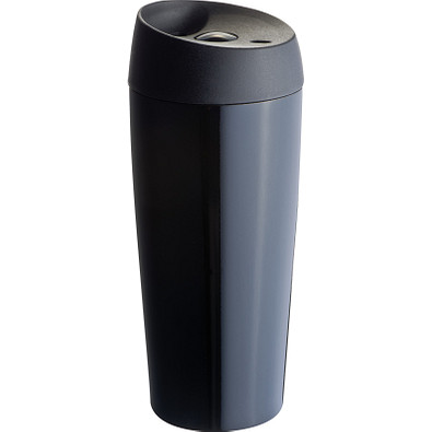 Vakuum-Trinkbecher aus Edelstahl, 400 ml, schwarz
