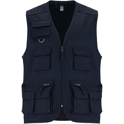 Venera Arbeitsweste mit V-Ausschnitt und mehreren Taschen, 200 g/m2, marineblau, 3XL