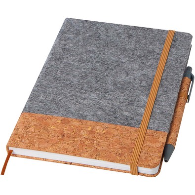 Veronica A5 Hardcover Notizbuch, grau