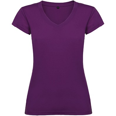 Victoria T-Shirt mit V-Ausschnitt für Damen, lila, S