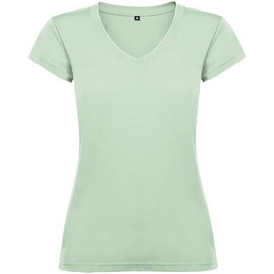 Victoria T-Shirt mit V-Ausschnitt für Damen, Mist Green, 3XL