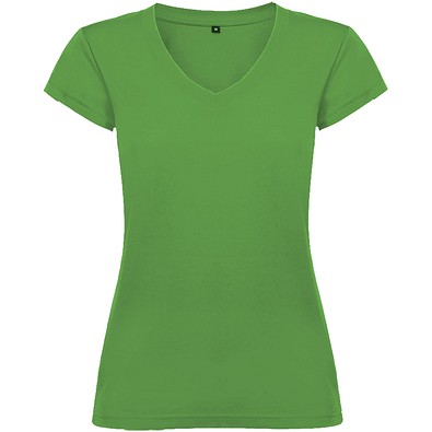 Victoria T-Shirt mit V-Ausschnitt für Damen, Tropical Green, 3XL