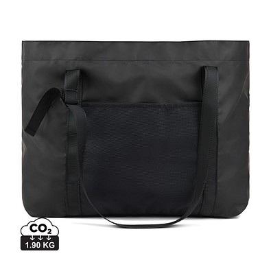 VINGA Livorno Maxi-Tasche aus GRS recyceltem Polyester, schwarz