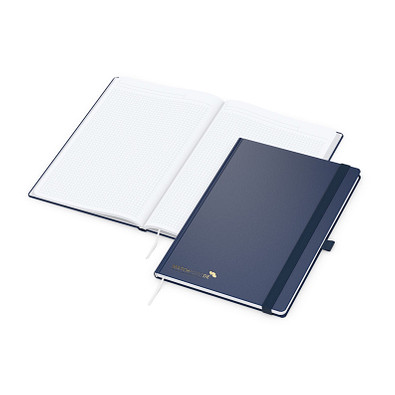 Geiger-Notes Vision-Book A4 Bestseller, inkl. Prägung in schwarz-glänzend, blau