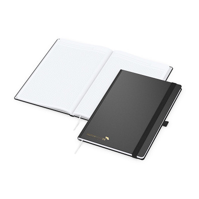 Geiger-Notes Vision-Book A4 Bestseller, inkl. Prägung in schwarz-glänzend, schwarz