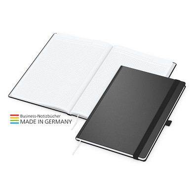 Geiger-Notes Vision-Book White Bestseller Notizbuch A4, schwarz inkl. Kupfeprägung