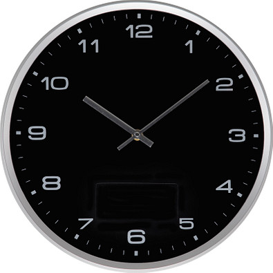 Wanduhr mit Click-System, schwarz
