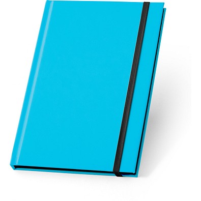 WATTERS. A5-Notizbuch aus fluoreszierendem PU mit linierten Seiten, Hellblau
