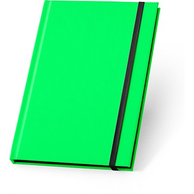WATTERS. A5-Notizbuch aus fluoreszierendem PU mit linierten Seiten, Hellgrün