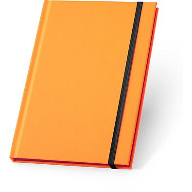WATTERS. A5-Notizbuch aus fluoreszierendem PU mit linierten Seiten, Orange