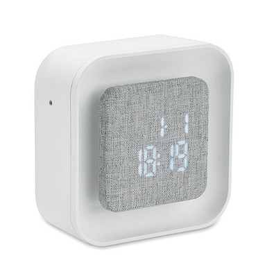 Wecker aus recyceltem ABS/RPET LUCE, Weiß