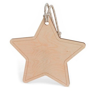 Weihnachtsbaumanhänger Stern, natur