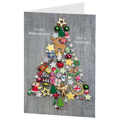 Grußkarte Weihnachten, Motiv Weihnachtsplätzchen, Danke an Mitarbeiter