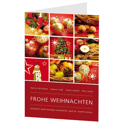 Grußkarte Weihnachten, Motiv Weihnachtsstimmung, Danke an Mitarbeiter