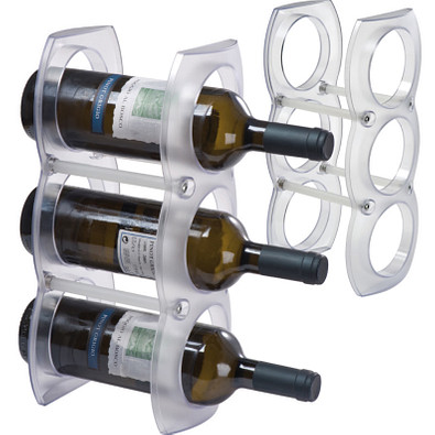Kunststoff-Weinregal für 3 Flaschen, weiß