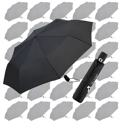 Werbe-Sparset FARE® Automatik-Taschenschirm Open&Close, 24-tlg., inkl. Druck, schwarz
