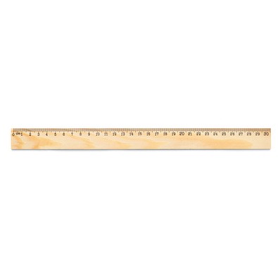 WESLEY 30. Lineal aus Kiefernholz mit 30 cm Skala, Naturhell