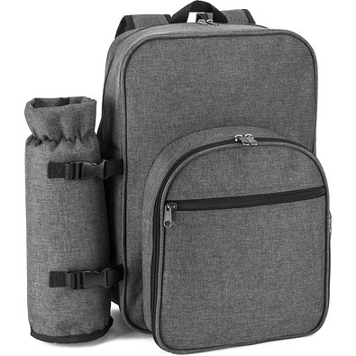 WHITSUNDAY. Picknick-Kühlrucksack aus 600D, recyceltem Polyester, mit hoher Dichte, Dunkelgrau