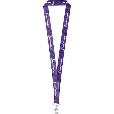 WINDSOR. SET Lanyard SUBLIMATION Long II (20 mm) aus recyceltem Polyester (100% rPET) mit 20 mm Schnappkarabiner, Weiß
