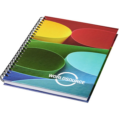 Wiro A4 Notizblock mit Hardcover und Spiralbindung, weiss,schwarz