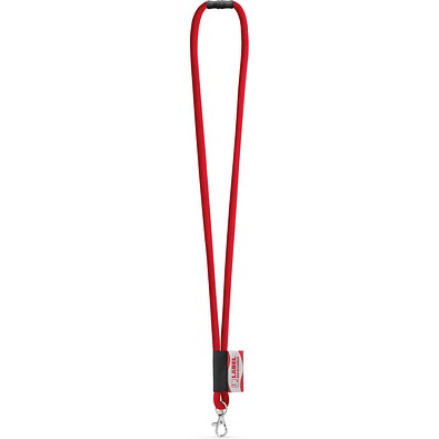 WISBECH. SET Lanyard TUBE Long (Ø 7 mm) mit 9 mm Schnappkarabiner und Ø 7 mm Sicherheitsverschluss, 302 - Rot