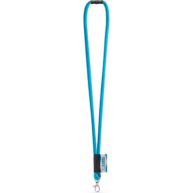 WISBECH. SET Lanyard TUBE Long (Ø 7 mm) mit 9 mm Schnappkarabiner und Ø 7 mm Sicherheitsverschluss, 304 - Hellblau
