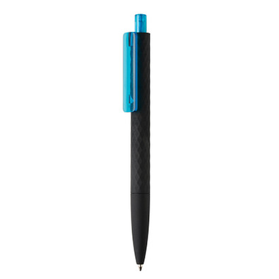 XD COLLECTION Druckkugelschreiber X3 mit Smooth-Touch, blaue Mine, blau/schwarz