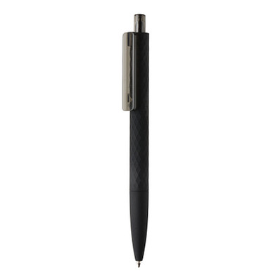 XD COLLECTION Druckkugelschreiber X3 mit Smooth-Touch, blaue Mine, schwarz