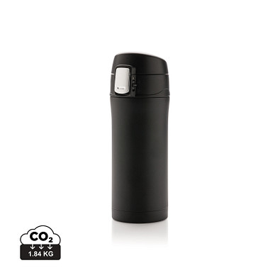 XD COLLECTION Easy-Lock Vakuum-Becher aus RCS recyceltem Stainless-Steel, schwarz