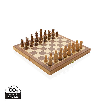 XD COLLECTION Faltbares Schachspiel aus Holz, braun