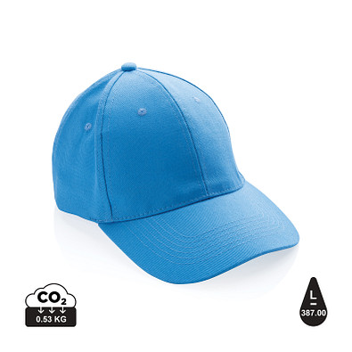 XD COLLECTION Impact 6 Panel Kappe aus 280gr rCotton mit AWARE™ Tracer, ruhiges blau