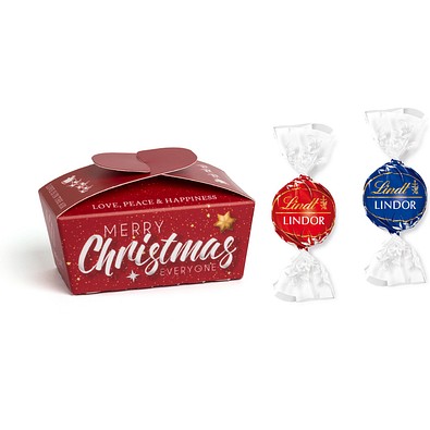 Xmas Ballotin, Schokolade gemischt (Rot+Blau), inkl. Druck