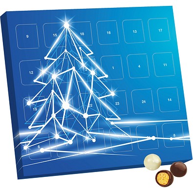 XS Adventskalender Brandt Knusperkugeln Black & White, LED Tanne