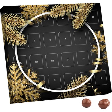 XS Adventskalender, Brandt Knusperkugeln Vollmilch, Edle Weihnacht