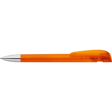 uma® Kugelschreiber YES SI transparent inkl. Metallspitze, orange