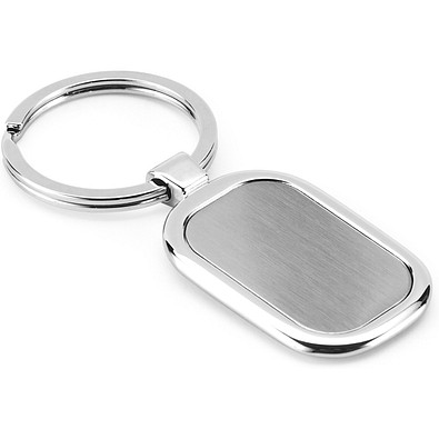 ZABEL. Schlüsselanhänger aus Metall. Geeignet für Doming, Satinsilber
