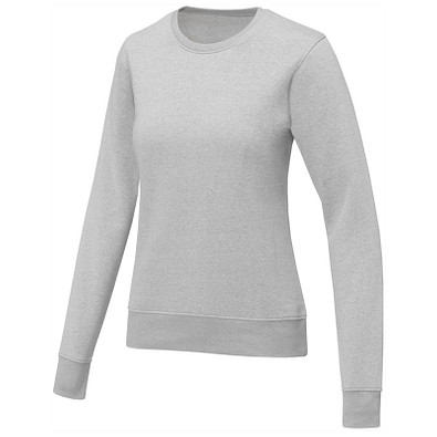 Zenon Damenpullover mit Rundhalsausschnitt, heather grau, XXL