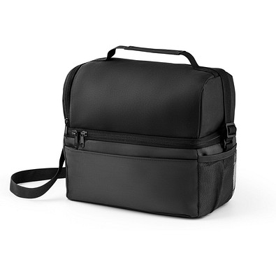 ZIPPERS COOLER. Kühltasche mit 8'5l Volumen aus 300D und 840D Jacquard, Schwarz
