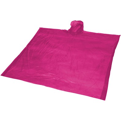 Ziva Einweg Regenponcho mit Hülle, rosa