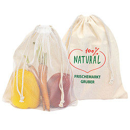 Joytex® Baumwoll Veggie Bag Mumbai, 30 x 40 cm, groß, natur