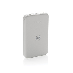 5.000mAh 5W Wireless Powerbank aus RCS recyceltem Kunststoff, weiß