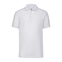 FRUIT OF THE LOOM® Unisex Poloshirt Pique, weiß, M